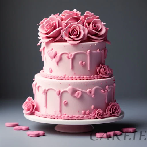 Valentine with 2 Tier Cake